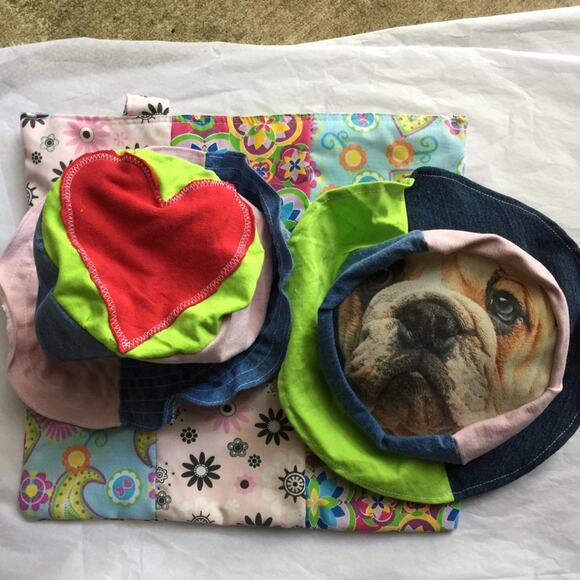 Handmade Dog Printed Upcycled Bucket Hat.-CA2 - Picture 2 of 15